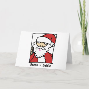 Cartes Pour Fêtes Annuelles Santa Selfie