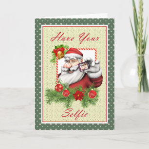 Cartes Pour Fêtes Annuelles Santa Selfie Christmas Card