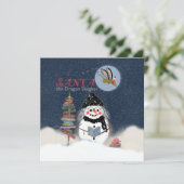 Cartes Pour Fêtes Annuelles Santa the Dragon Sleigher Holiday Card (Debout devant)