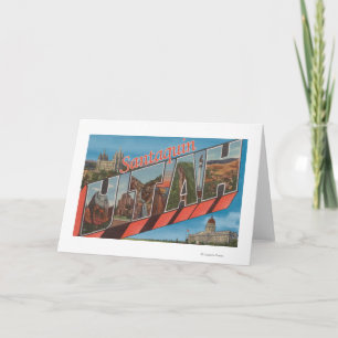 Cartes Pour Fêtes Annuelles Santaquin, Utah - Scènes de grandes lettres