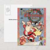 Cartes Pour Fêtes Annuelles Santa's Christmas Comics 1952 (Devant / Derrière)