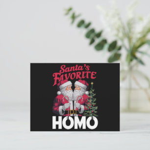Cartes Pour Fêtes Annuelles Santas Favori Homo Gay Christmas LGBTQ Pride