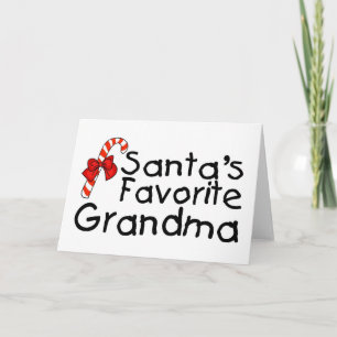 Cartes Pour Fêtes Annuelles Santas Grandma préférée 2