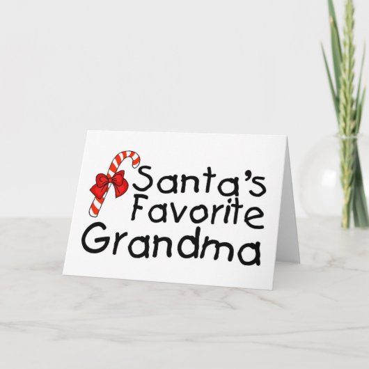 Cartes Pour Fêtes Annuelles Santas Grandma préférée 2 (Devant)