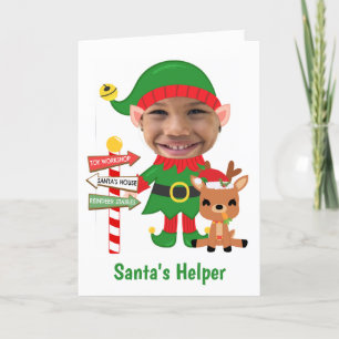 Cartes Pour Fêtes Annuelles Santas Helper Cute Photo Noël