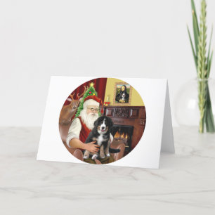 Cartes Pour Fêtes Annuelles Santas new- Chien de montagne bernois (L)