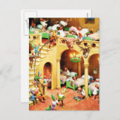 Cartes Pour Fêtes Annuelles Santa's North Pole Elf Dormitory (Devant / Derrière)