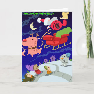 Cartes Pour Fêtes Annuelles " Santa's Trippin'!