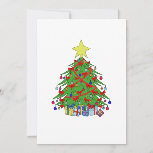 Cartes Pour Fêtes Annuelles Sapin de Noël (Devant)