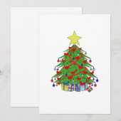 Cartes Pour Fêtes Annuelles Sapin de Noël (Devant / Derrière)