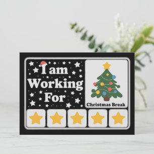 Cartes Pour Fêtes Annuelles Sapin de Noël 5 étoiles Je travaille pour les vaca