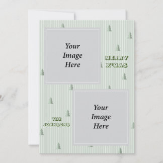 Cartes Pour Fêtes Annuelles Sapin de Noël à rayures fines Joyeux Noël