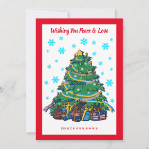 Cartes Pour Fêtes Annuelles Sapin de Noël américano-ukrainien