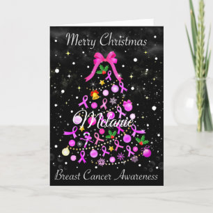 Cartes Pour Fêtes Annuelles Sapin de Noël Cancer du Sein
