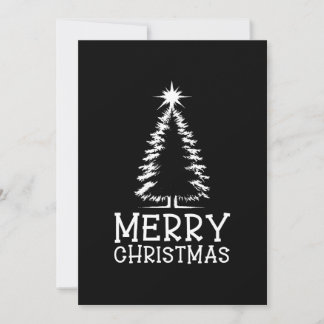 Cartes Pour Fêtes Annuelles Sapin de Noël chic noir en détresse Grunge