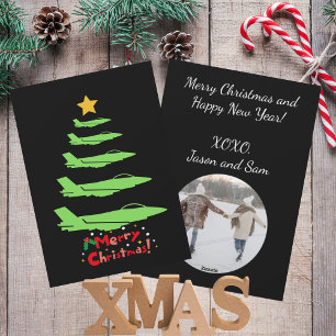 Cartes Pour Fêtes Annuelles Sapin de Noël d'avion militaire Aviation WW2