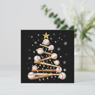 Cartes Pour Fêtes Annuelles Sapin de Noël de baseball Lumière Xmas Amateur de