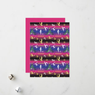 Cartes Pour Fêtes Annuelles Sapin de Noël de gymnastique féminine