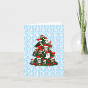 Cartes Pour Fêtes Annuelles Sapin de Noël des hiboux