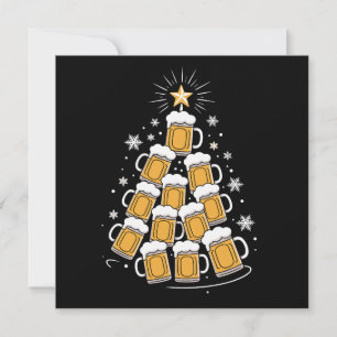 Cartes Pour Fêtes Annuelles Sapin de Noël drôle de bière Fêtes à boire
