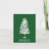 Cartes Pour Fêtes Annuelles Sapin de Noël en aluminium vert (Devant)