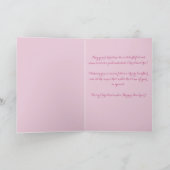 Cartes Pour Fêtes Annuelles Sapin de Noël Fantaisie Rose Personnalisé (Intérieur)