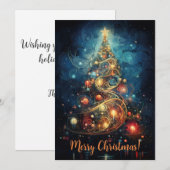 Cartes Pour Fêtes Annuelles Sapin de Noël fantaisiste  (Devant / Derrière)