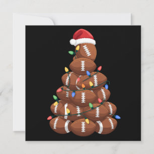 Cartes Pour Fêtes Annuelles Sapin de Noël Football Chapeau de Père Noël Équipe
