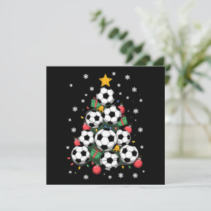 Cartes Pour Fêtes Annuelles Sapin de Noël Football Joueur Amateur de Sport Noë