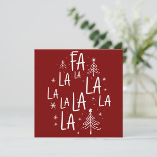 Cartes Pour Fêtes Annuelles Sapin de Noël Mignon Fête Fa La La La Cosy