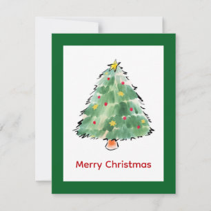 Cartes Pour Fêtes Annuelles Sapin de Noël minimaliste moderne élégant simple
