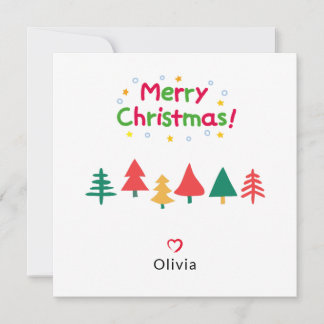Cartes Pour Fêtes Annuelles Sapin de Noël Moderne Simple