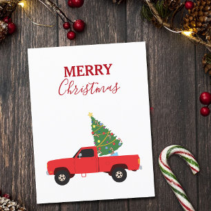 Cartes Pour Fêtes Annuelles Sapin de Noël sur un pick-up