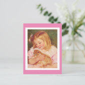 Cartes Pour Fêtes Annuelles Sara tenant un chat, par Mary Cassatt, (Debout devant)