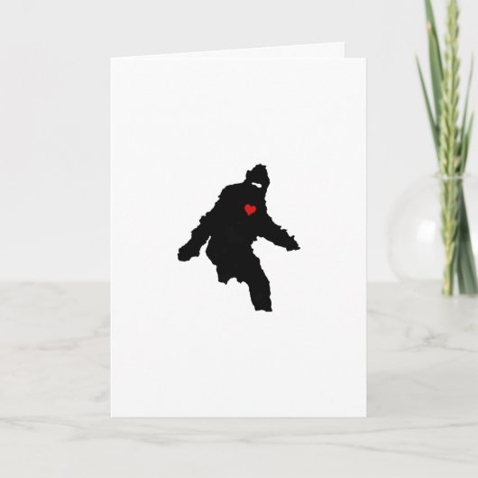 Cartes Pour Fêtes Annuelles Sasquatch Heart Valentine (Devant)
