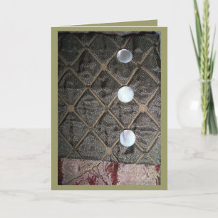 Cartes Pour Fêtes Annuelles Satin de Noël et boutons