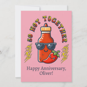 Cartes Pour Fêtes Annuelles Sauce piquante ensemble si chaud pour anniversaire