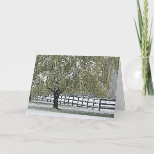 Cartes Pour Fêtes Annuelles Saule d'hiver (Devant)