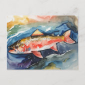 Cartes Pour Fêtes Annuelles *~* Saumon Poisson capturé Homme Cadeau AP49 (Devant)