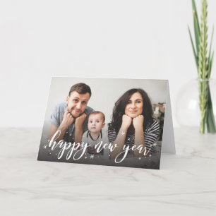 Cartes Pour Fêtes Annuelles Saupoudrer de neige Whimsical Nouvel An Salutation