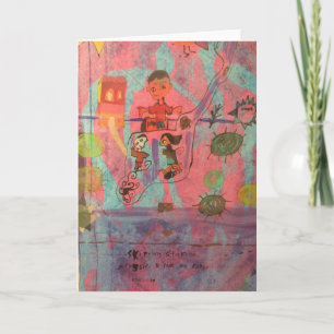 Cartes Pour Fêtes Annuelles "Sauter lapide" l'aquarelle par Jackson