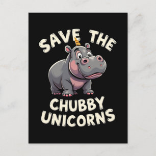 Cartes Pour Fêtes Annuelles Sauvez Les Droits Des Animaux Du Chubby Unicorns R