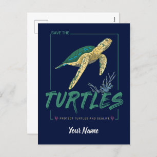 Cartes Pour Fêtes Annuelles Save the Turtles for girl who just loves tortoise