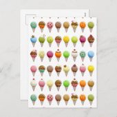 Cartes Pour Fêtes Annuelles Saveurs de glace (Devant / Derrière)