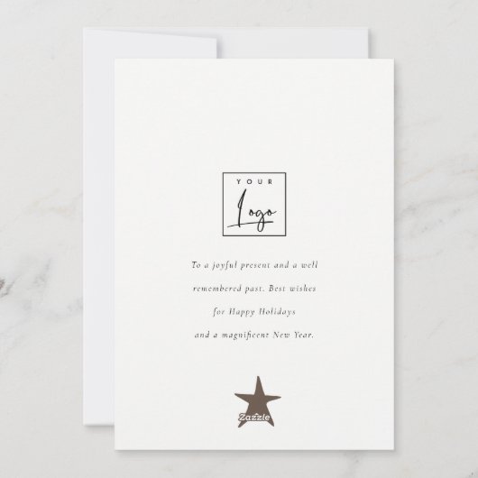 Cartes Pour Fêtes Annuelles Scandi Minimal Blush Heart Christmas Tree Logo (Dos)