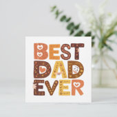 Cartes Pour Fêtes Annuelles Scandinave Meilleur Papa Pour Toujours Fête des Pè (Debout devant)