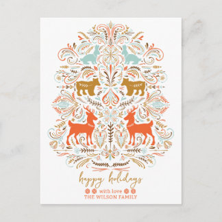 Cartes Pour Fêtes Annuelles Scandinavian Nordic Folk art Fable Christmas 