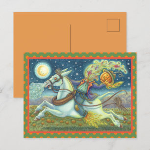 CARTES POUR FÊTES ANNUELLES SCARECROW HORSEMAN SANS TÊTE