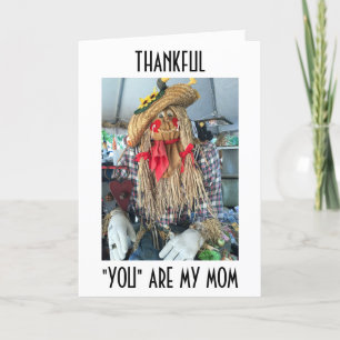 CARTES POUR FÊTES ANNUELLES SCARECROW=MERCI QUE VOUS SOYEZ "MON MÈRE" EN REMER