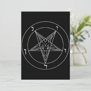 Cartes Pour Fêtes Annuelles Sceau de Baphomet